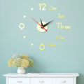 3D Wall Clock Creative DIY Wall Clocks -Removable Art Decal Mirror Stickers Living Room Home Decor Self Adhesive Hanging Watch. 
