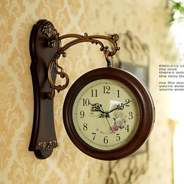 Vintage%20Double%20Side%20Wooden%20Style%20Vintage%20Antique%20Wall%20Clock%20-%20Brown%20double%20face%20Beautiful%20Look%20wall%20clock%20/%20Two%20sided%20wall%20clock%20-%20Unique%20Double%20Sided%20Wall%20Clock%20Vintage%20Looks%20-%20Brown%20(Two%20Sided)%20-%20-%20Image%202