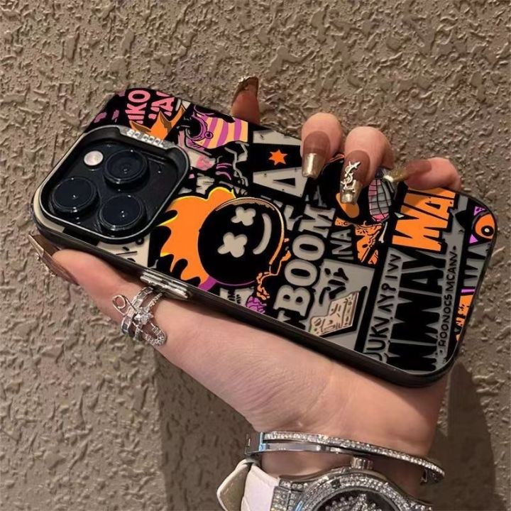 For Case Infinix HOT 50 Pro Plus Luxury Graffiti Flame Punk Shockproof