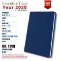 Executive Medium Diary for year 2025 with double date per page. 
