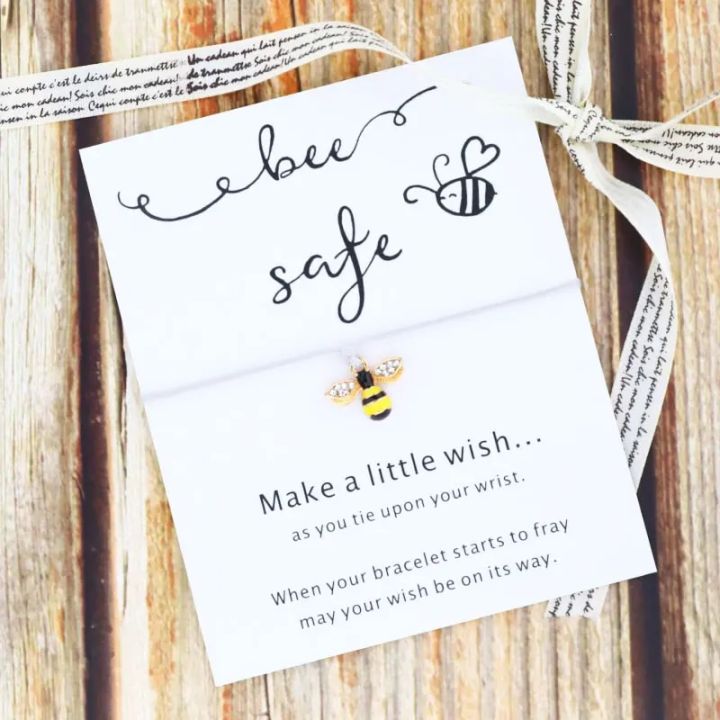 【Top mobile】Bee Safe Bracelet Bee Charm Red String Bee Jewelry for Women Men Friendship Bracelet Motivational Gift