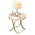 Modern Marble Sheet Top Side Table sofa Bed End Table Small Round Coffee Table Stylish frame. 