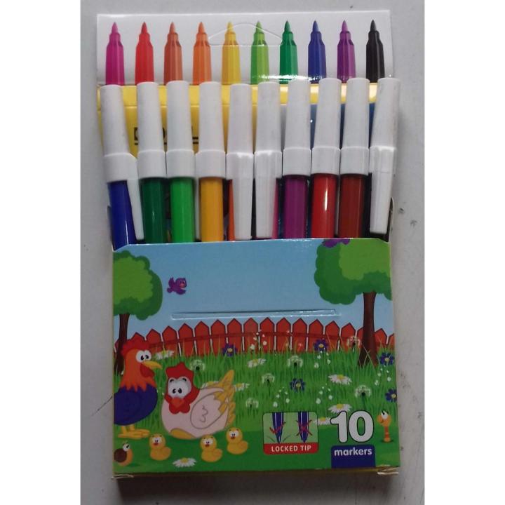 Colour Markers Multi Colors - 10 Pcs