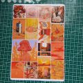 Orange Anime Aesthetic Decorative Stickers (UNCUT)  for Journal And Scrapbook. 