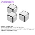 Amamia Stone Eco-friendly Metal Square Ice Cubes Chilling Stone. 