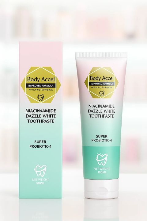 Body Accel Niacinamide Dazzle White Toothpaste – Teeth Whitening ...
