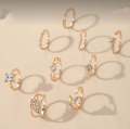 7/12 pcs ring sets for girls stylish elegant- trendy rings accessory for girls- engagment ring for couples. 