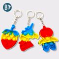 Popit Keychain - mini pop It fidget toy - High quality Silicon. 