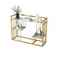 luxury console table gold frame powder coated paint console table for entryway. 