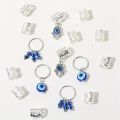 16pcs Evil Eye Design Alloy Hair Braids Ring - Dreadlock Hair Accessories Loc Hair Jewelry for Braids for Women and Girls. 