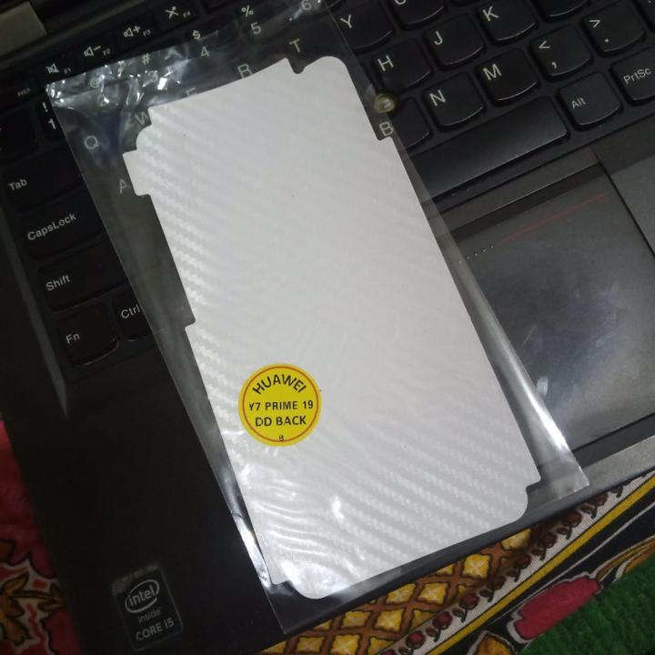 Huawei Y7 Prime 2019 - Carbon fibre - Matte Mosaic Design - Back Skin - Back Protector - Sheet - 020