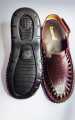 Genuine Leather Men's Sandals Round Shape Fashion Casual Brown Men. 