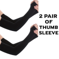 The Memorable Fashion 2 Pair Thumb Hole Arm Sleeves For Girls, Women /Arm Long Sleeves Best For Cycling Golf Running Driving Moisture Wicking Stretch and For Islamic Muslim hijab Girls, Women. 