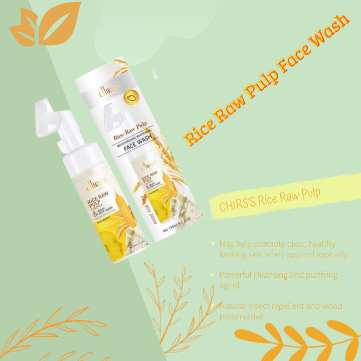 CHIRS'S%20Rice%20Raw%20Pulp%20Cleaning%20Moisturizing%20Whitening%20Face%20Wash-150ml%20-%20Image%202