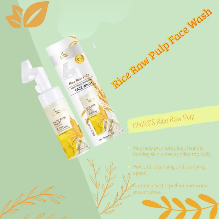 CHIRS'S%20Rice%20Raw%20Pulp%20Cleaning%20Moisturizing%20Whitening%20Face%20Wash-150ml%20-%20Image%202