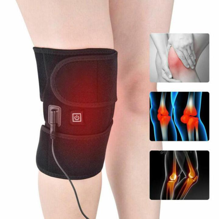Electric Heated Knee Pad Warm Leg Wrap Belt Brace Arthritis Pain Relief
