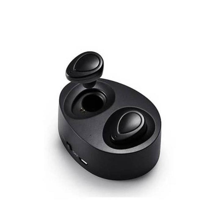 Mini Free Stereo True Wireless 4.1 Bluetooth In-Ear Earbuds Twin Music Headset With Mic And Docking Charger Bluetooth Headset - Black