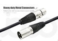 XLR Male to Female Cable for 48v Phantom Power Supply & Audio Mixer/Amplifier. 