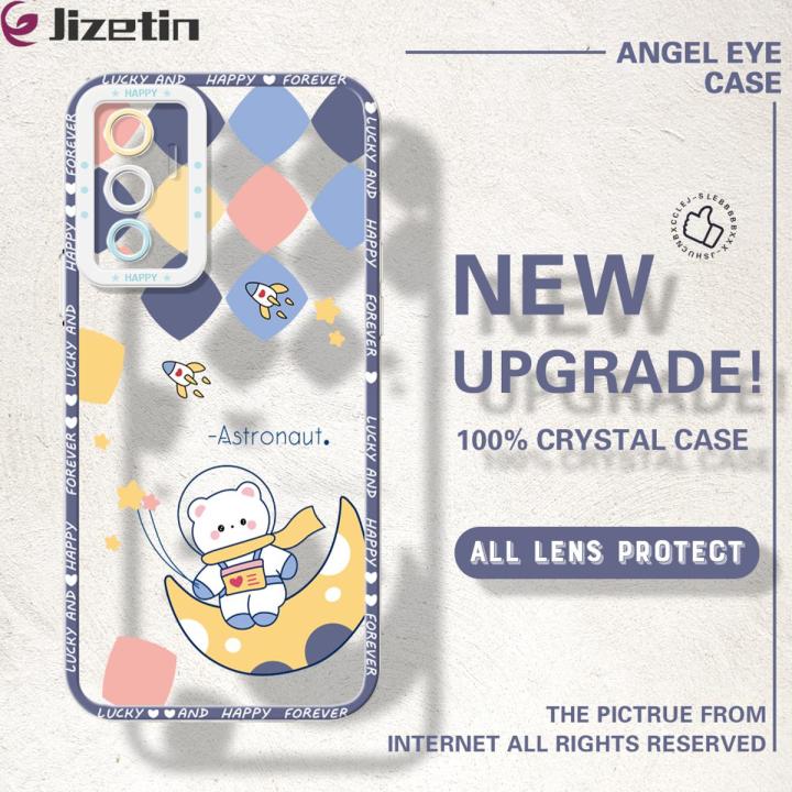 Jizetin for Vivo V23E / V23E 5G Back Cover Crystal Transparent INS Style Pattern Soft Full Camera Cover Protection Phone Cases