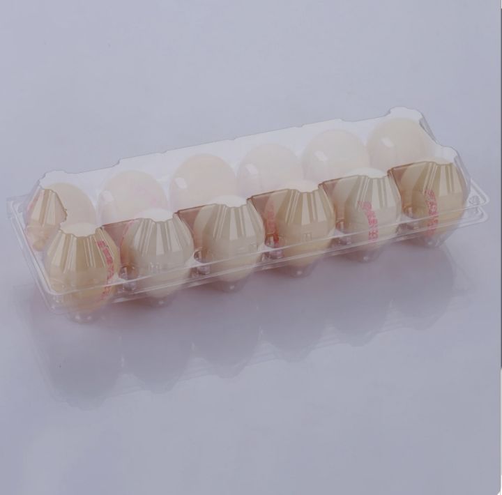 12 Pack Egg Crates, Clear Plastic Eco-Friendly 12-Cell Egg Carton Bulk, Holds Up to 12 Eggs Safely, Perfect for Family Pasture Farm Market Display