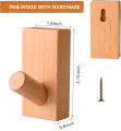WOODEN COAT HOOK, WOODEN WALL HOOK, MINIMALIST WALL STORAGE, HOOK FOR CLOTHES, COAT RACK, CLOTH HANGING HOOKS.. 
