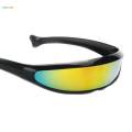 Futuristic Narrow Lens Visor Eye Sunglasses Black+White Frame Silver Mirror. 