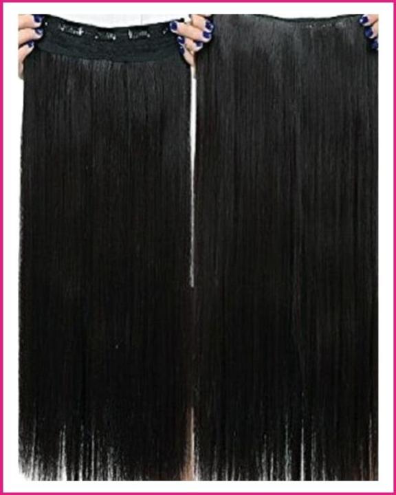 Hair%20Extension%20For%20Girls%205%20CLips%20Natural%20Black%20Straight%20Hair%20Extension-%2030%20inch%20-%20Image%205