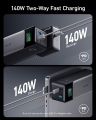 Anker Power Bank, 24,000mAh 3-Port Portable Charger with 140W Output. 