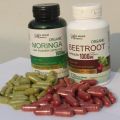 Organic Moringa Oleifera (Suhanjna) Pure Leaf Powder Capsules 1000mg and Beetroot Powder Beetroot Capsules 120’s + 120’s deal. 
