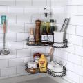 adhesive metal wall-mounted storage rack for Kitchen, triangular basket without drilling, specially designed, bedroom, living room and Bathroom. 