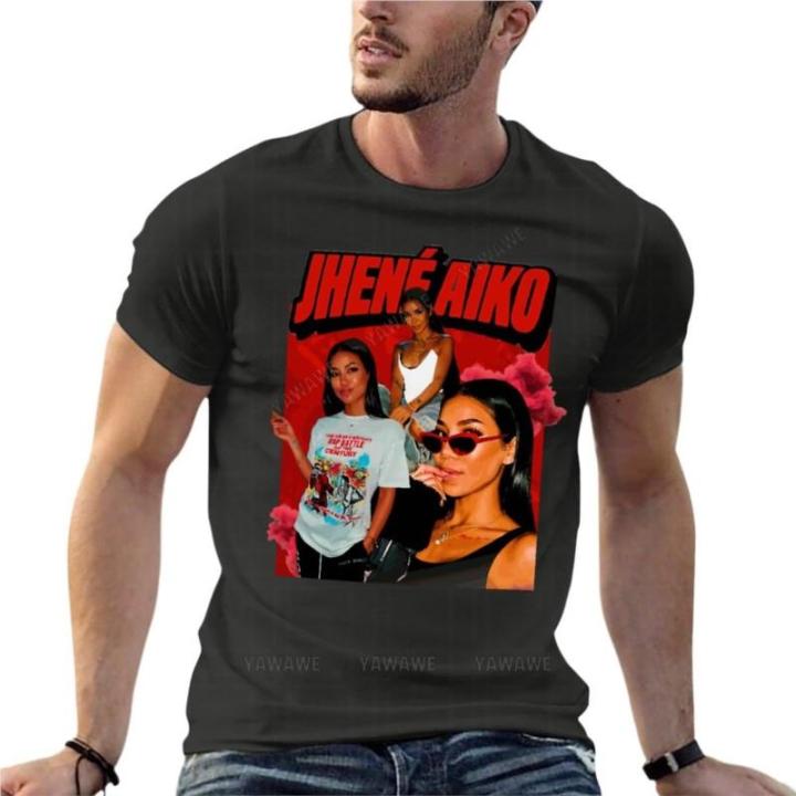 Jhene Aiko Rap Hip Hop Oversize Tshirt Harajuku Men Clothes 100% Cotton Streetwear Big Size Tops Tee