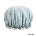 【Happytree】 Thick 1Pcs Waterproof Bath Hat Double Layer Shower Hair Cover Women Supplies Shower Cap Bathroom Accessories. 