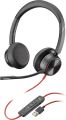 Poly - Blackwire 8225 Wired Headset with Boom Mic (Plantronics) - Dual-Ear (Stereo) Computer Headset - USB-A to Connect to your PC/Mac - Active Noise Canceling-Works with Teams (Certified), Zoom &more. 