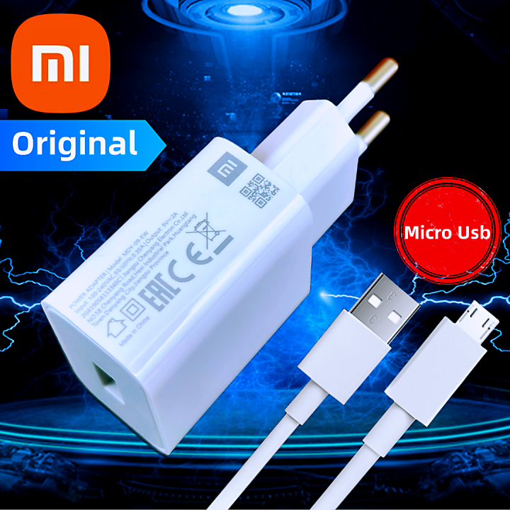 Xiaomi Phone Charger Original 10W EU Usb Wall Adapter for Mi A2 Lite Redmi 12C 4X 6 Pro 6A 9A 10A Note 6 7 Micro Usb Cable