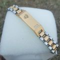 Silver Gold Bracelet, Silver Bracelet, Mens Gold Chain Bracelet, Jewelry For Mens, silver Gold Bracelets For Men And Women.. 