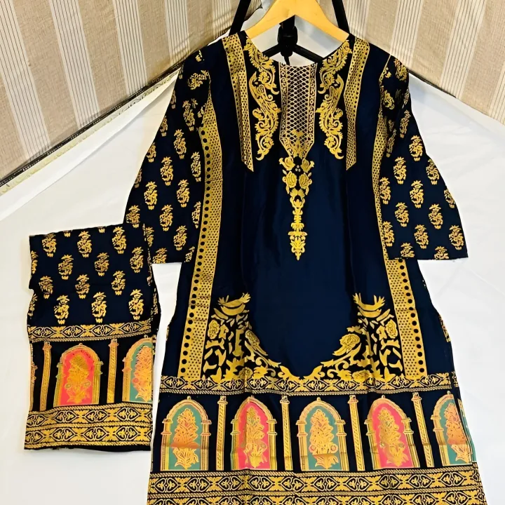 Smar's%20Fashion%20Trendy%20%20stitched%203D%20print%20%202pc%20Dress%20for%20Women%20-%20Image%207