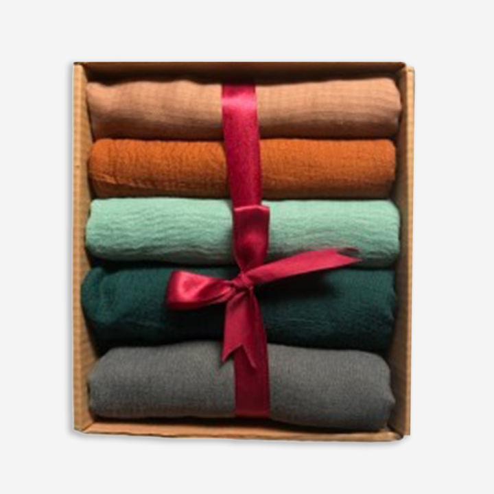 72x35 inches Crimp Cotton Crinkle Hijabs for Women, Anti-slip, Lightweight, No Ironing Required
