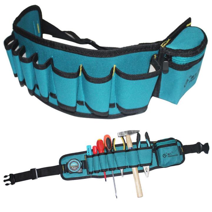 Multi-pockets Waist Tool Bag Electrician Adjustable Hardware Storage Belt Pouch