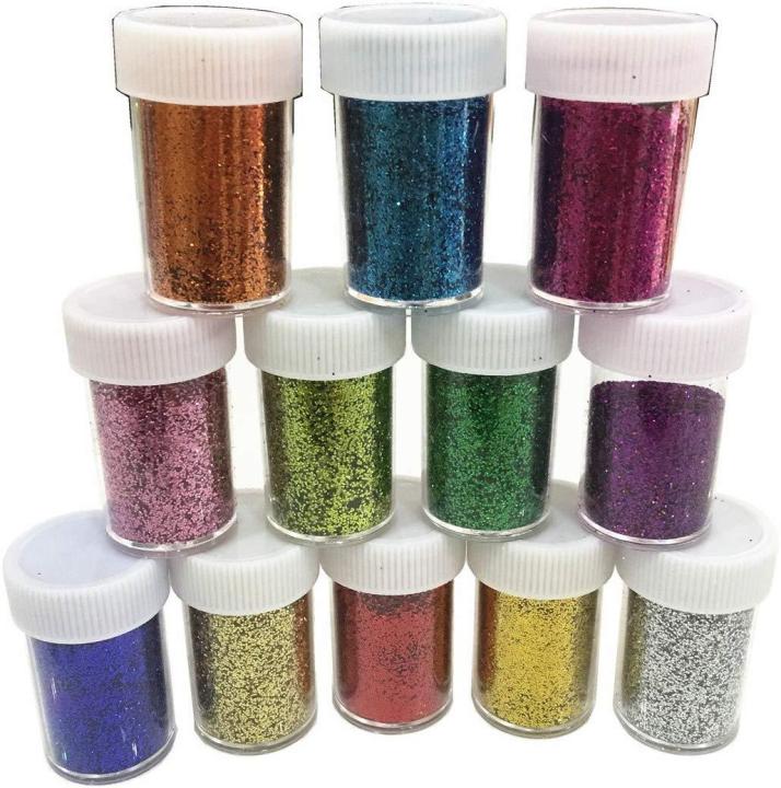Glitter%20Powder%20Sequins%20for%20Slime,Arts%20Crafts%20Extra%20Solvent%20Resistant%20Glitter%20Powder%20Shakers,Bulk%20Acrylic%20Polyester%20Craft%20Supplies%20Glitter,Assorted%20Colors,12%20Pack%20Glitter%20-%20Image%202