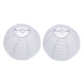 2X White Chinese/Japanese Paper Lantern/Lamp 8 inch Diameter. 