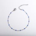 Fashion DIY Jewelry Steel Color Drip Oil Bracelet 304 Stainless Steel Cross Enamel Bead Chain Drip Oil Paint Exquisite. 
