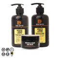 "DR MED Keratin & Argan Hair Revitalization Set: Shampoo, Conditioner, and Mask Trio" (Paraben free, sulphate free, salt free, silicon free). 
