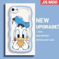 JIUMOO For iPhone 6 6 Plus 6s 6s Plus Case Comic Lovely Donald Duck Colorful Pattern Wave Border Soft Clear Shockproof Phone Cases Transparent Casing Silica Gel Protective Cover. 