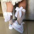 Baby Girls Kids Mesh Socks Bow Fishnet Stockings Ankle High Lace Fish Net Vintage Short Sock Cute Fashion Parent Child Socks. 