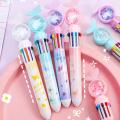 10 Colors Cute Chunky Mermaid Ballpoint Pen Butterfly Rollerball Pen School Office Supply Gift Colorful Refill Stationery Set. 