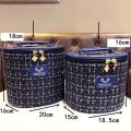 2pcs Fancy Tweed Beauty Box Makeup Cosmetic Organizer Kit for Girls. 