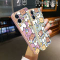 Chenyyka For Realme C21 Case Cartoon Astronaut Bear Pattern Luxury Plating Silicone Phone Cases Fashion Shockproof Soft Case Full Cover Camera Lens Protection Shell. 