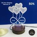 Customize 3d illusion lamp, 3D Light Lamp, Night Lamp, Decoration Piece, Gift Piece, Table Lamps Decor Mahal Brand. 