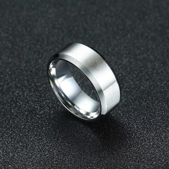 blue colour  titanium ring for boys man and girls