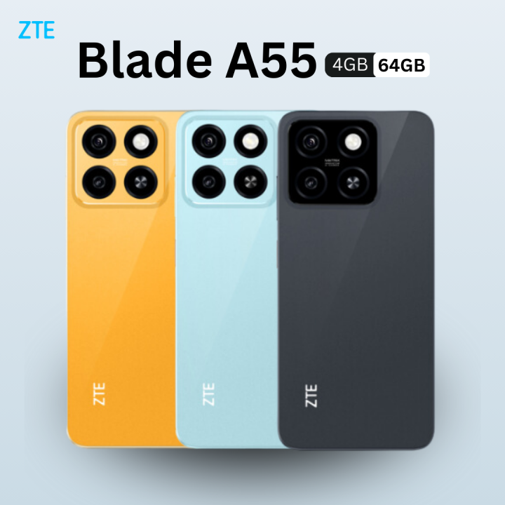 ZTE Blade A55 - 4GB RAM, 64GB Storage, 13MP Rear Camera, 8MP Selfie Camera, 5000mAh Long-Lasting Battery